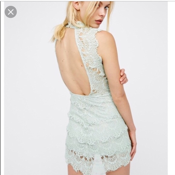 Free People Seafoam Lace Eyelash Dress - Picture 7 of 8